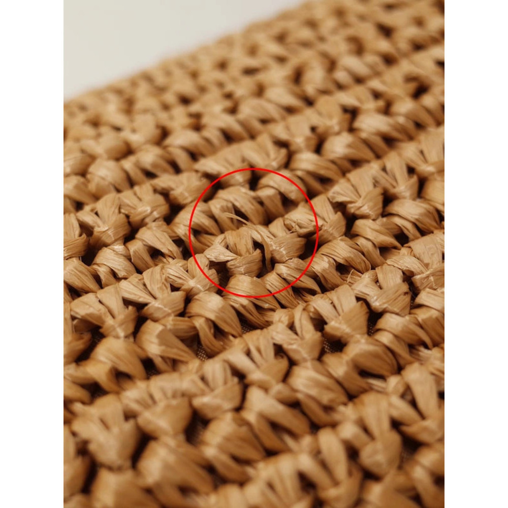 Prada Beige Raffia Tricot Tote Shoulder Bag Beige Tan - Picture 8 of 9
